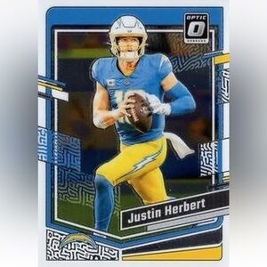 Justin Herbert 2023 Panini Optic Los Angelas Chargers NFL Football Card